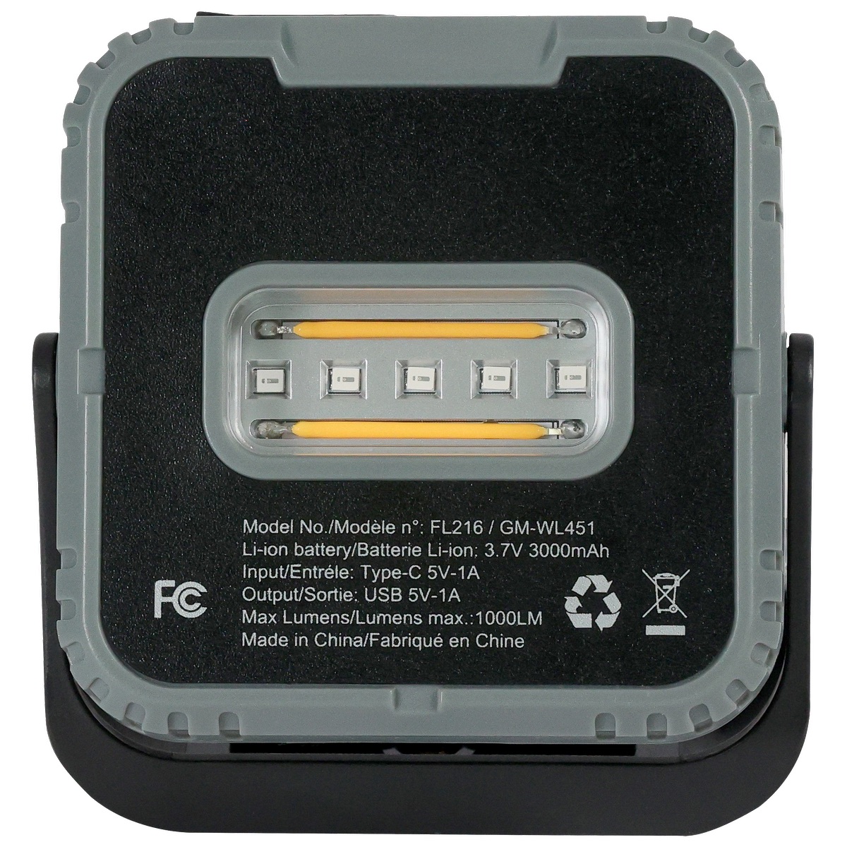 10W COB & LED RECHARGEABLE WORKLIGHT - FL216 Gray