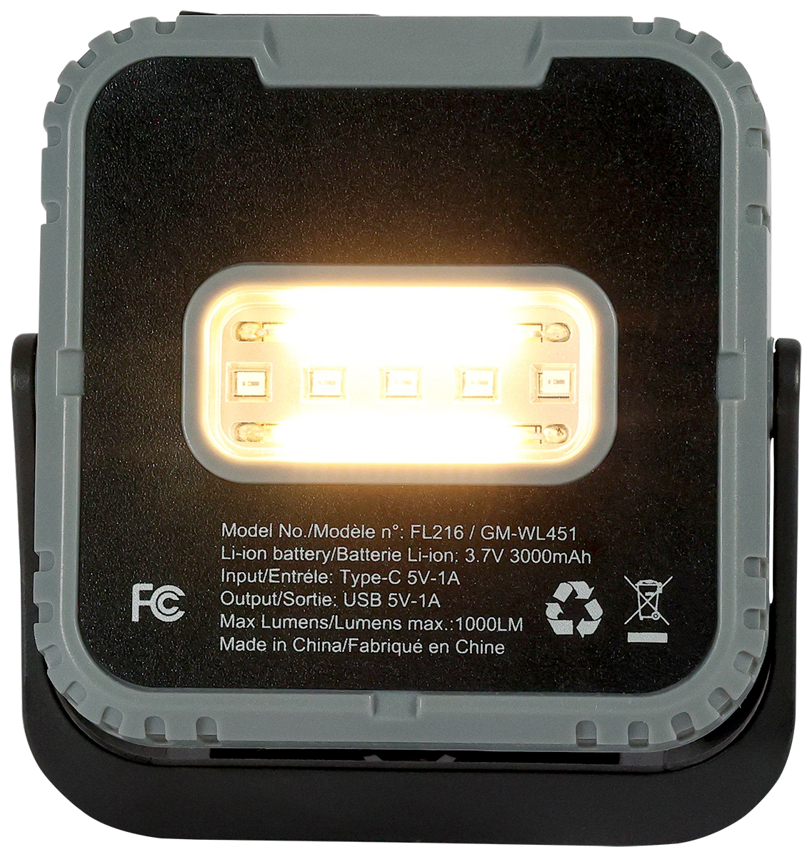 10W COB & LED RECHARGEABLE WORKLIGHT - FL216 yellow