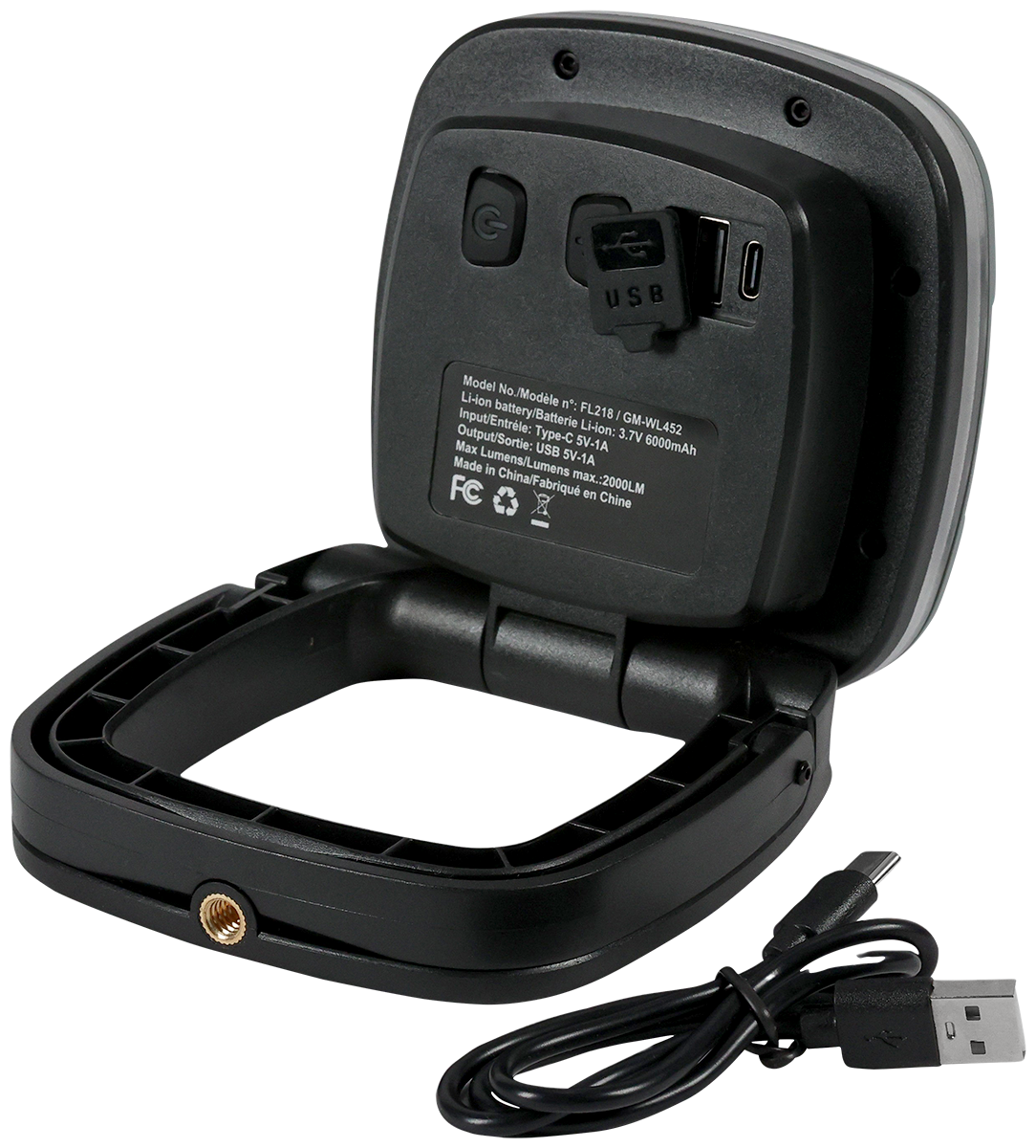 20W COB & LED RECHARGEABLE WORKLIGHT - FL218 Gray