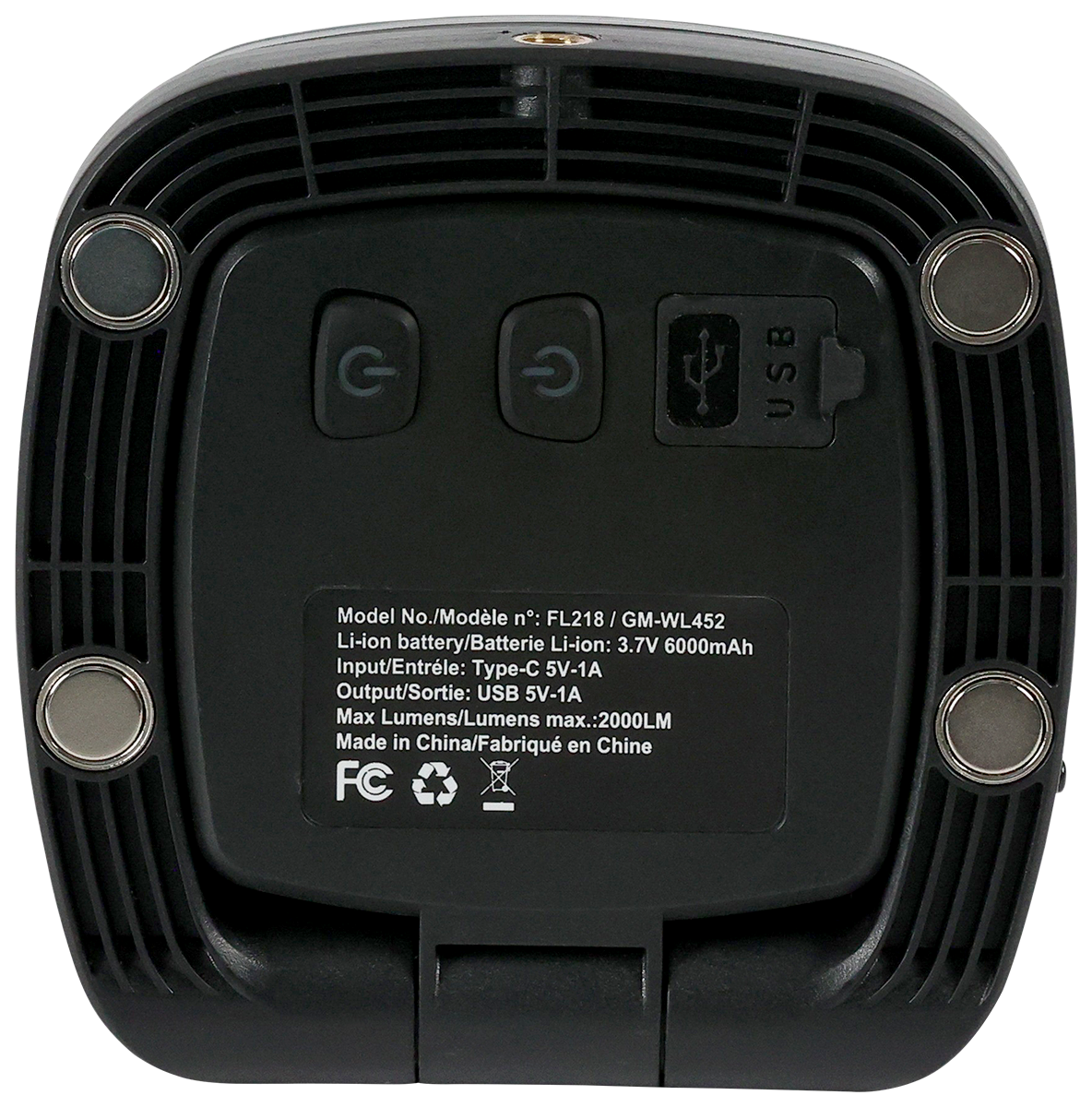 20W COB & LED RECHARGEABLE WORKLIGHT - FL218 Gray