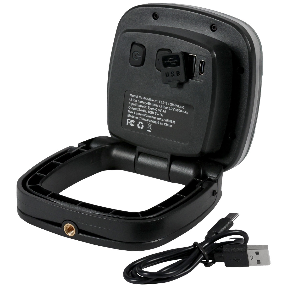 20W COB & LED RECHARGEABLE WORKLIGHT - FL218 Gray