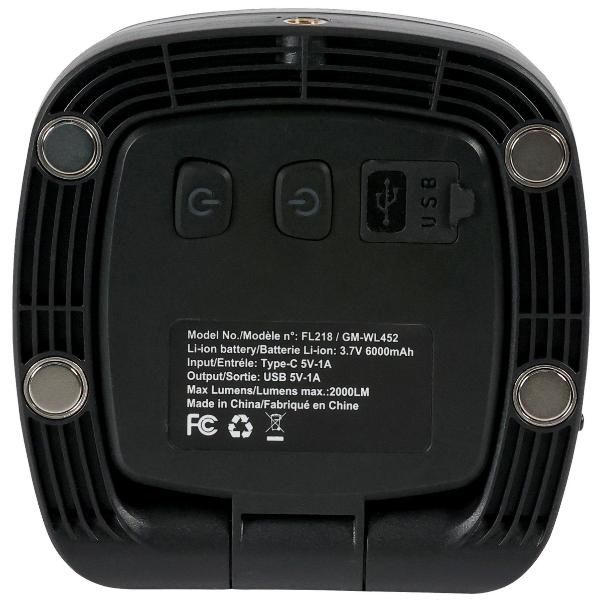 20W COB & LED RECHARGEABLE WORKLIGHT - FL218 Gray