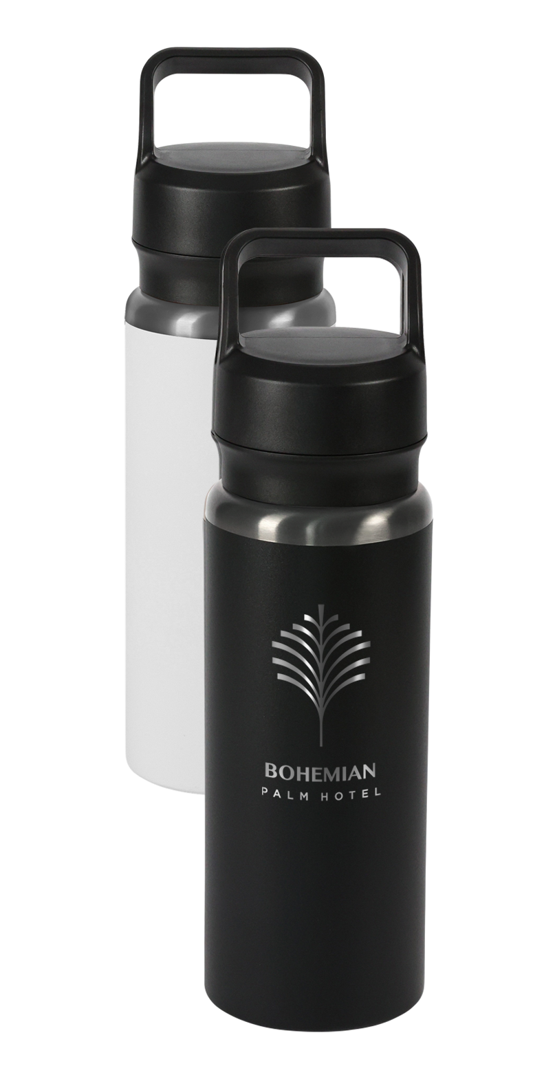 Urban Peak 28oz SS Water Bottle(w/Black Chrome PVD Underlay& - SL188BC White