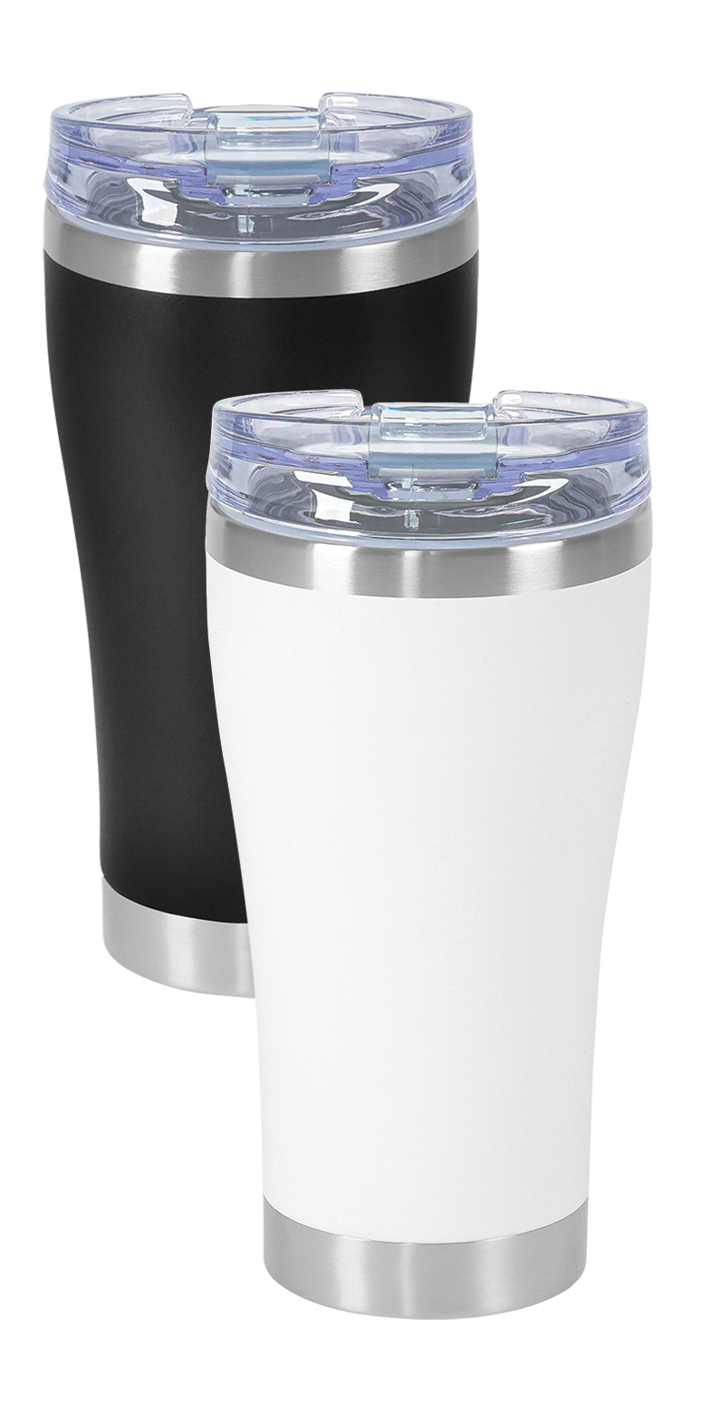 Urban Peak 20oz SS Tumbler (w/Clear Snap Closure Screw-on lid - SL190PR White