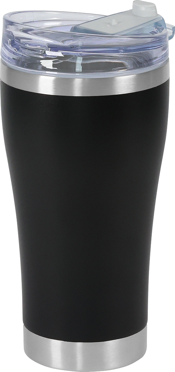 Urban Peak 20oz SS Tumbler (w/Clear Snap Closure Screw-on lid - SL190PR black
