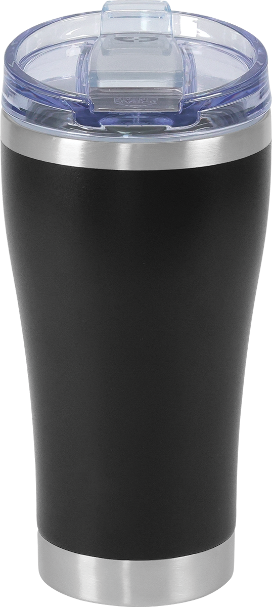 Urban Peak 20oz SS Tumbler (w/Clear Snap Closure Screw-on lid - SL190PR black