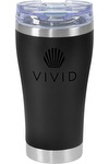 Urban Peak 20oz SS Tumbler (w/Clear Snap Closure Screw-on lid - SL190PR black