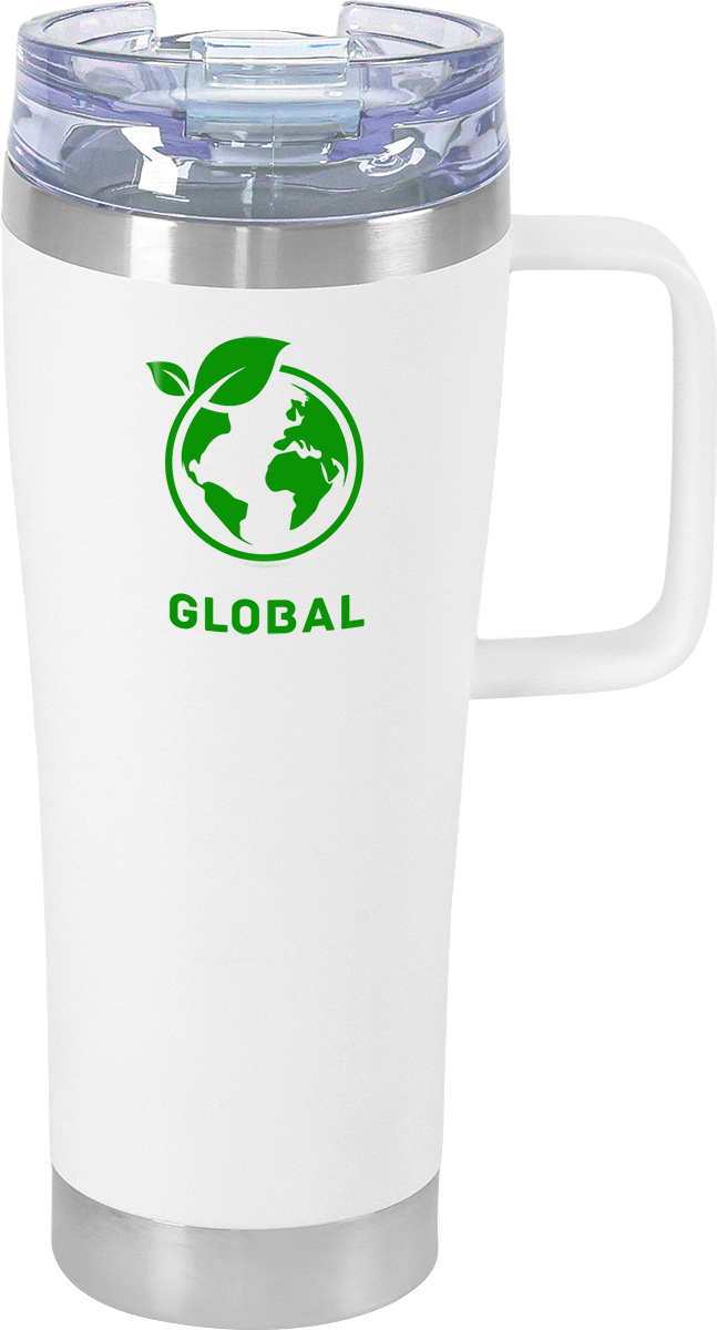 Urban Peak 16oz SS Tumbler (W/Clear Snap Closure Push-on Lid) - SL191PR white