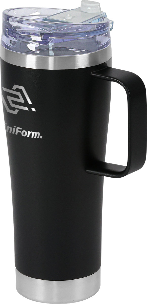 Urban Peak 16oz SS Tumbler (W/Clear Snap Closure Push-on Lid) - SL191PR black