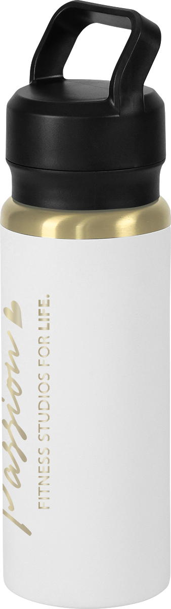 Urban Peak 28oz Urban Peak® Dual Top Gold Water Bottle - SL188GP white