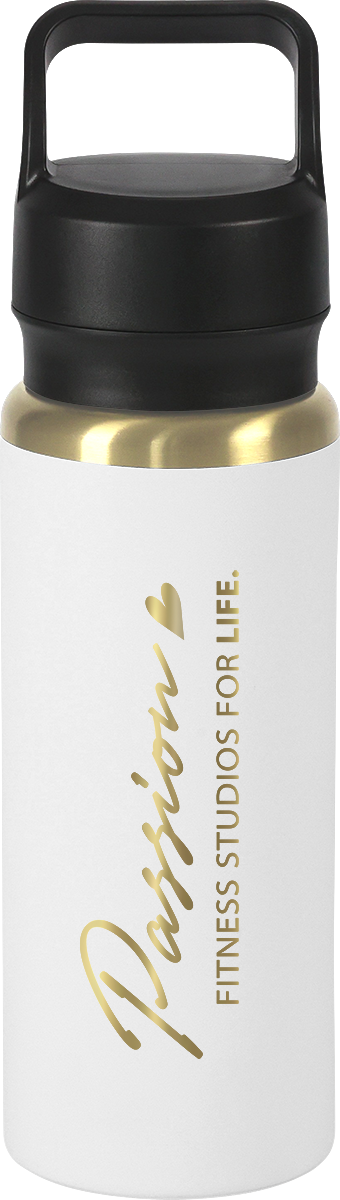 Urban Peak 28oz Urban Peak® Dual Top Gold Water Bottle - SL188GP white