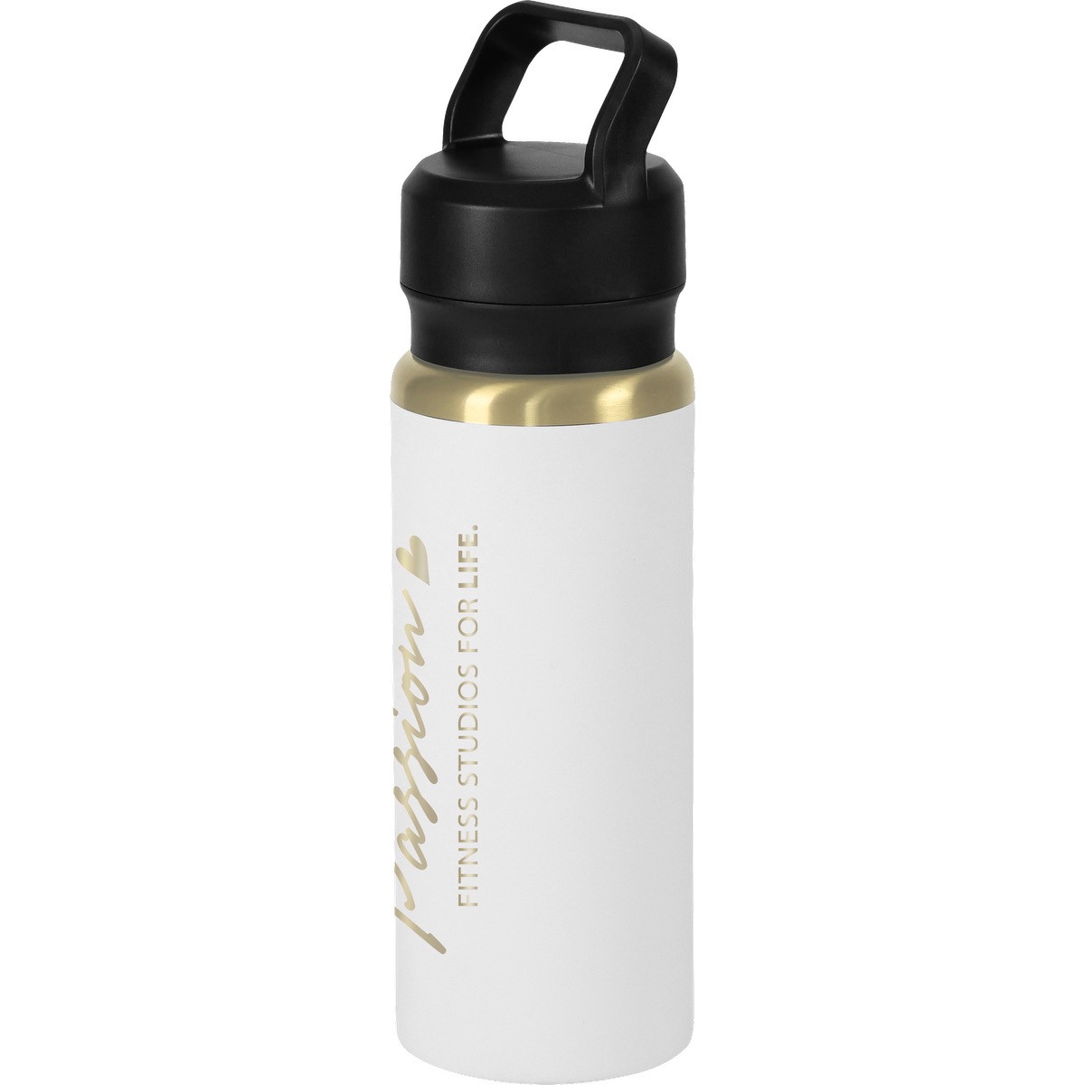 Urban Peak 28oz Urban Peak® Dual Top Gold Water Bottle - SL188GP White