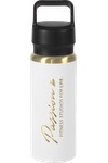 Urban Peak 28oz Urban Peak® Dual Top Gold Water Bottle - SL188GP white