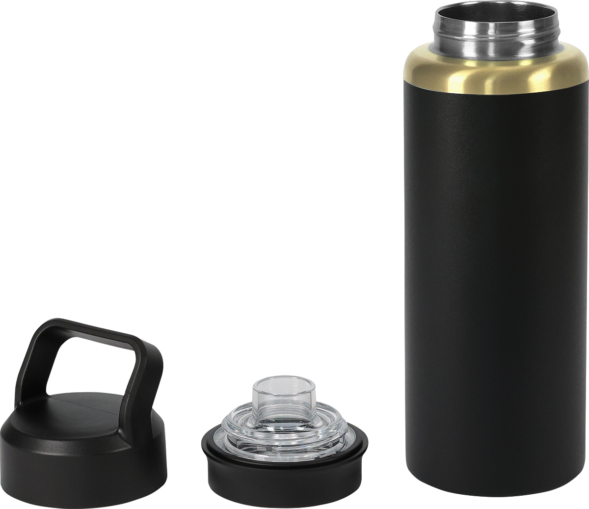 Urban Peak 28oz Urban Peak® Dual Top Gold Water Bottle - SL188GP black