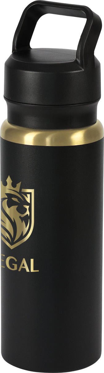 Urban Peak 28oz Urban Peak® Dual Top Gold Water Bottle - SL188GP black