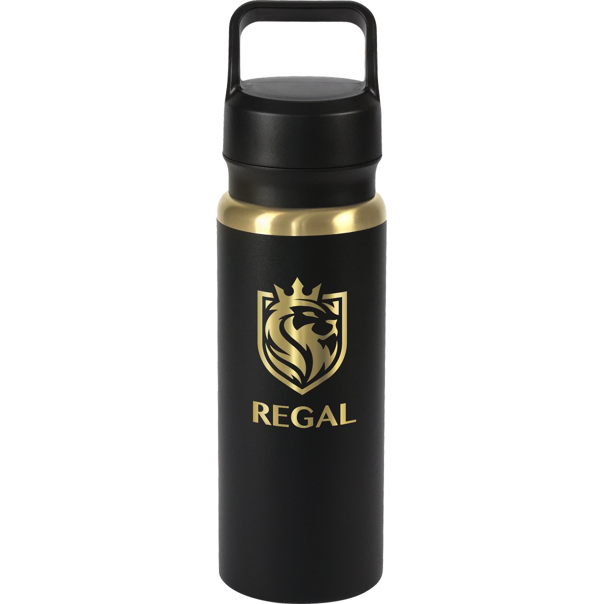 Urban Peak 28oz Urban Peak® Dual Top Gold Water Bottle - SL188GP black
