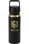 Urban Peak 28oz Urban Peak® Dual Top Gold Water Bottle - SL188GP black
