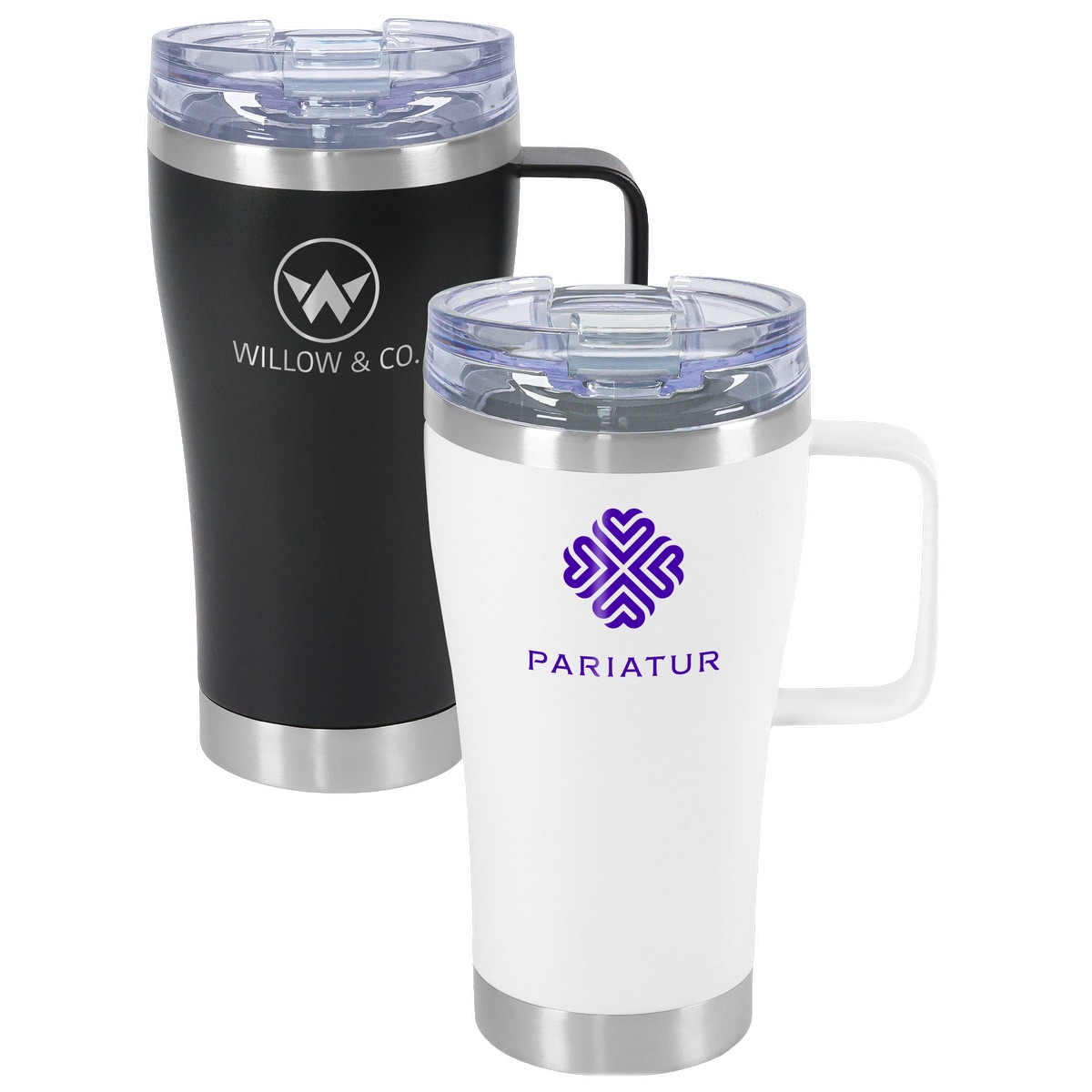 20oz SS Tumbler (W/Clear Snap Closure Push-on Lid) - SL192PR