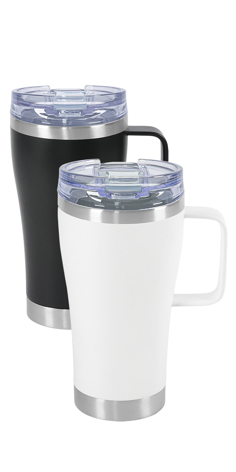 Urban Peak 20oz SS Tumbler (W/Clear Snap Closure Push-on Lid) - SL192PR White