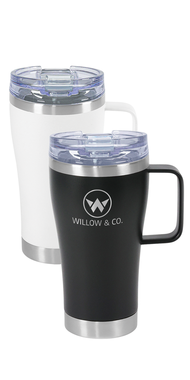 Urban Peak 20oz SS Tumbler (W/Clear Snap Closure Push-on Lid) - SL192PR White