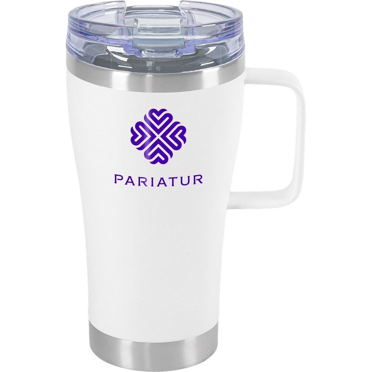 Urban Peak 20oz SS Tumbler (W/Clear Snap Closure Push-on Lid) - SL192PR white