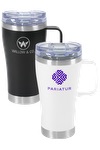 Urban Peak 20oz SS Tumbler (W/Clear Snap Closure Push-on Lid) - SL192PR White