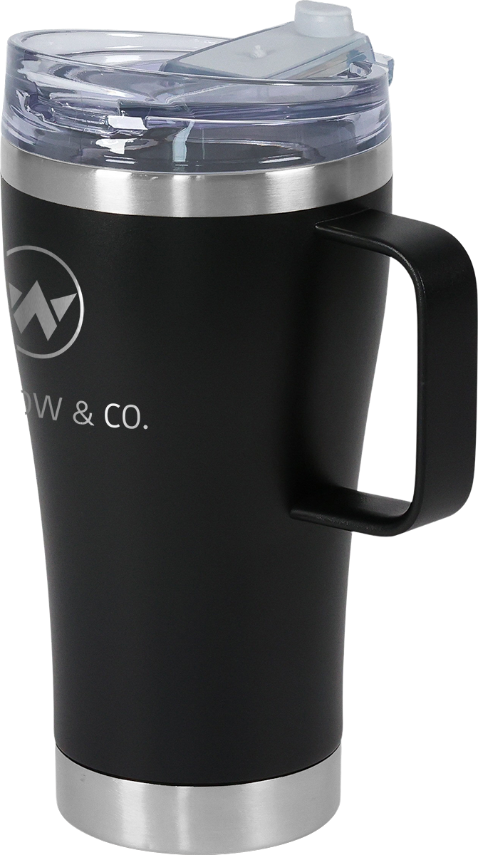 Urban Peak 20oz SS Tumbler (W/Clear Snap Closure Push-on Lid) - SL192PR black