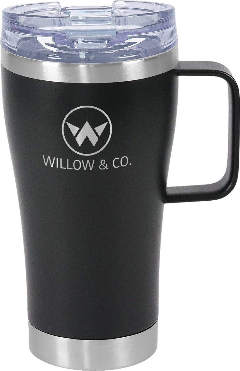 Urban Peak 20oz SS Tumbler (W/Clear Snap Closure Push-on Lid) - SL192PR black