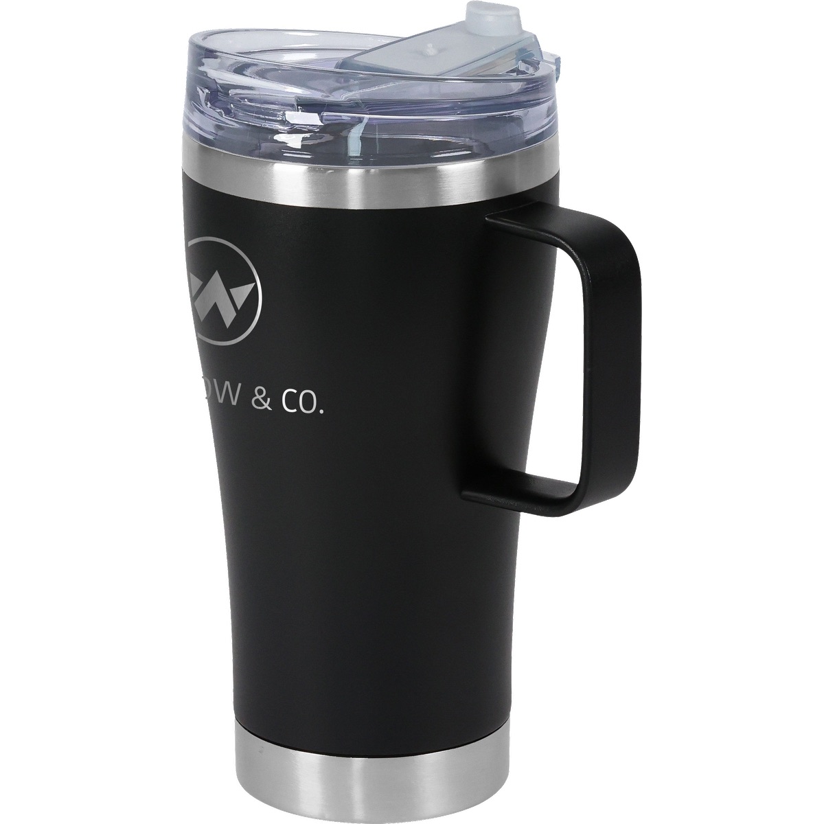 Urban Peak 20oz SS Tumbler (W/Clear Snap Closure Push-on Lid) - SL192PR black