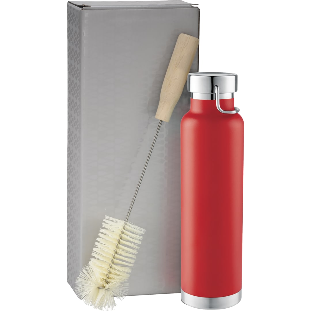 Thor Copper Vacuum Bottle with Brush 22oz - 1626-21 Red