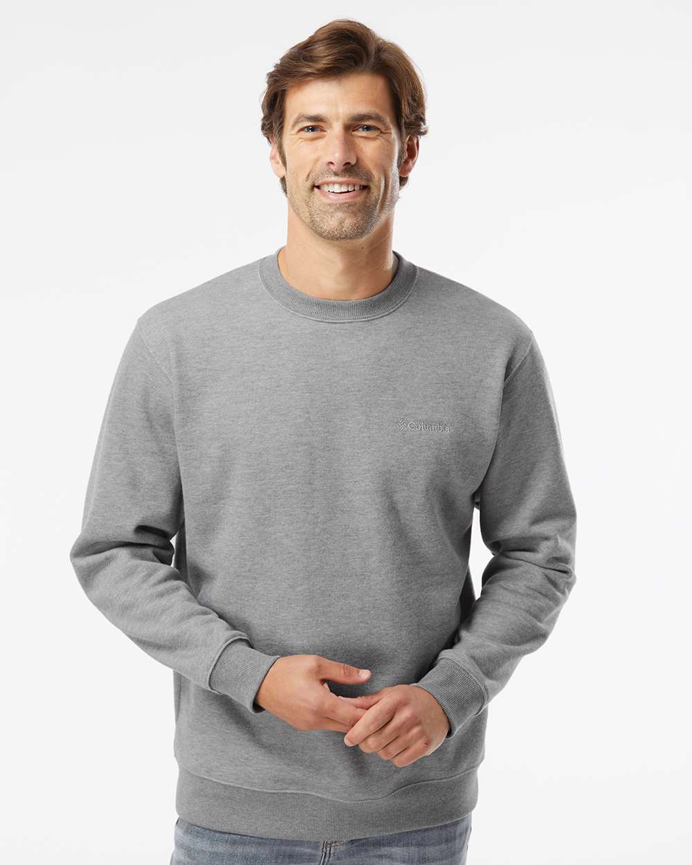 Columbia Men's Hart Mountain™ II Crewneck Sweatshirt - 141160 Charcoal Heather