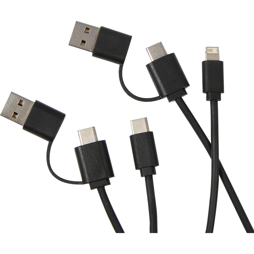 Dual Power Long Charging Cable Kit - 7143-77 Black