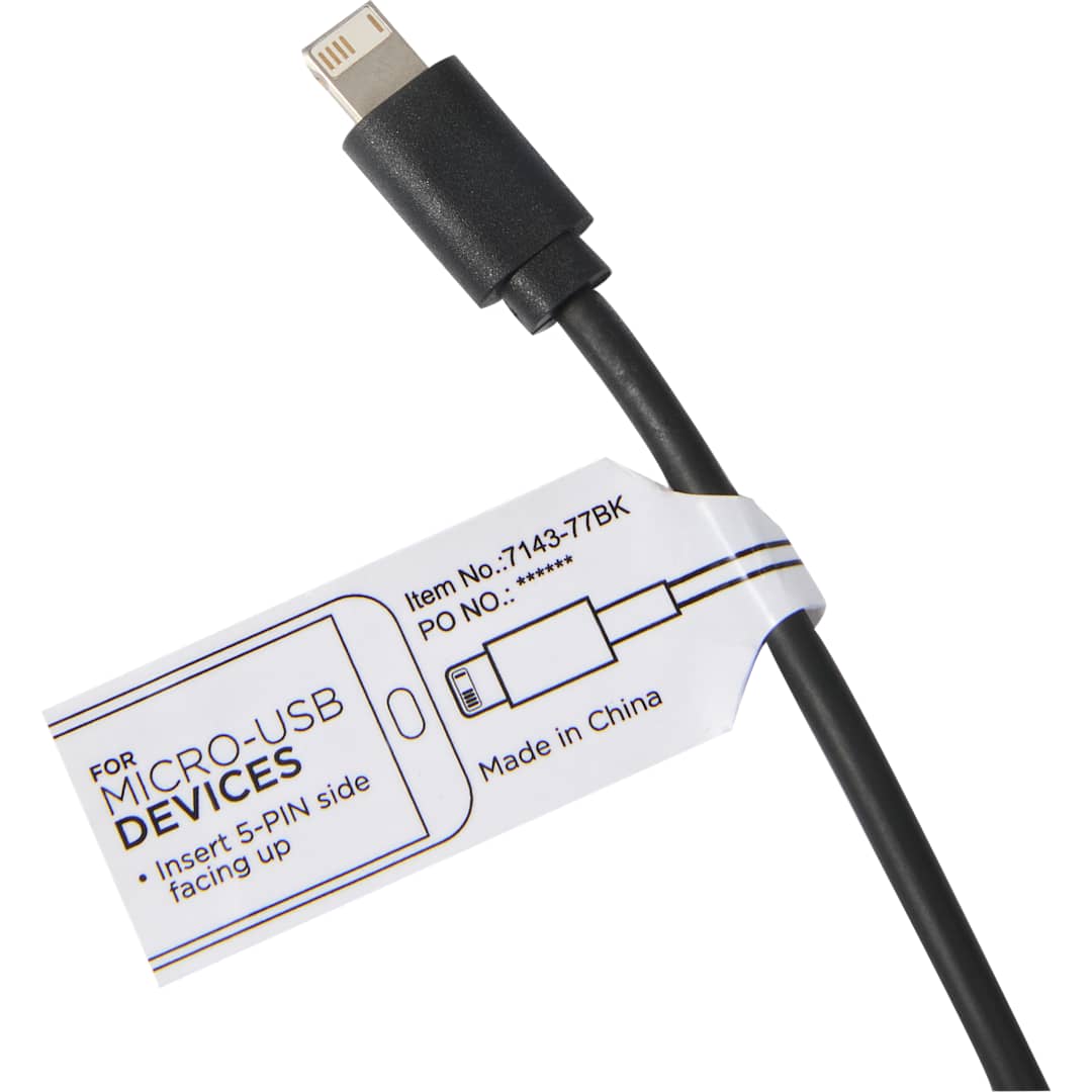 Dual Power Long Charging Cable Kit - 7143-77 Black