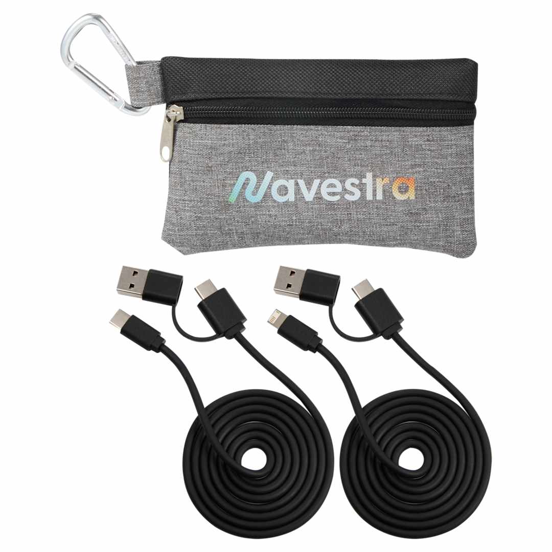 Dual Power Long Charging Cable Kit - 7143-77 Black