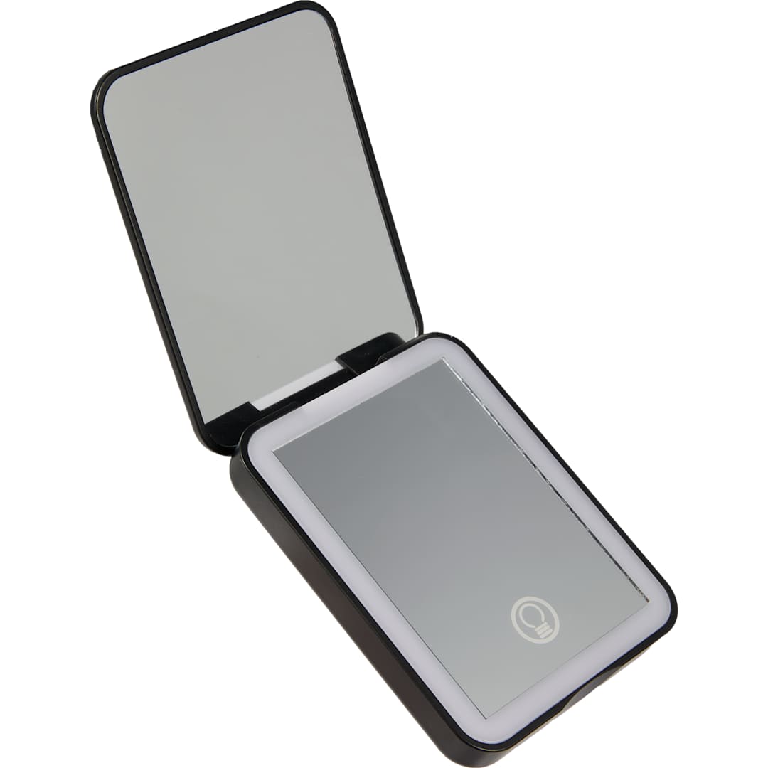 Rechargeable 100% RABS LED Compact Mirror - SM-1409 Black