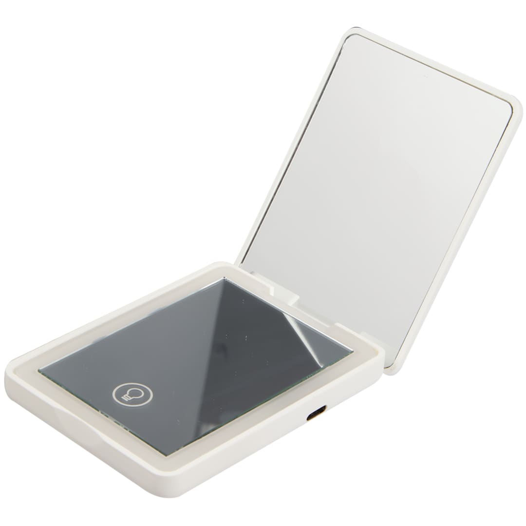 Rechargeable 100% RABS LED Compact Mirror - SM-1409 White