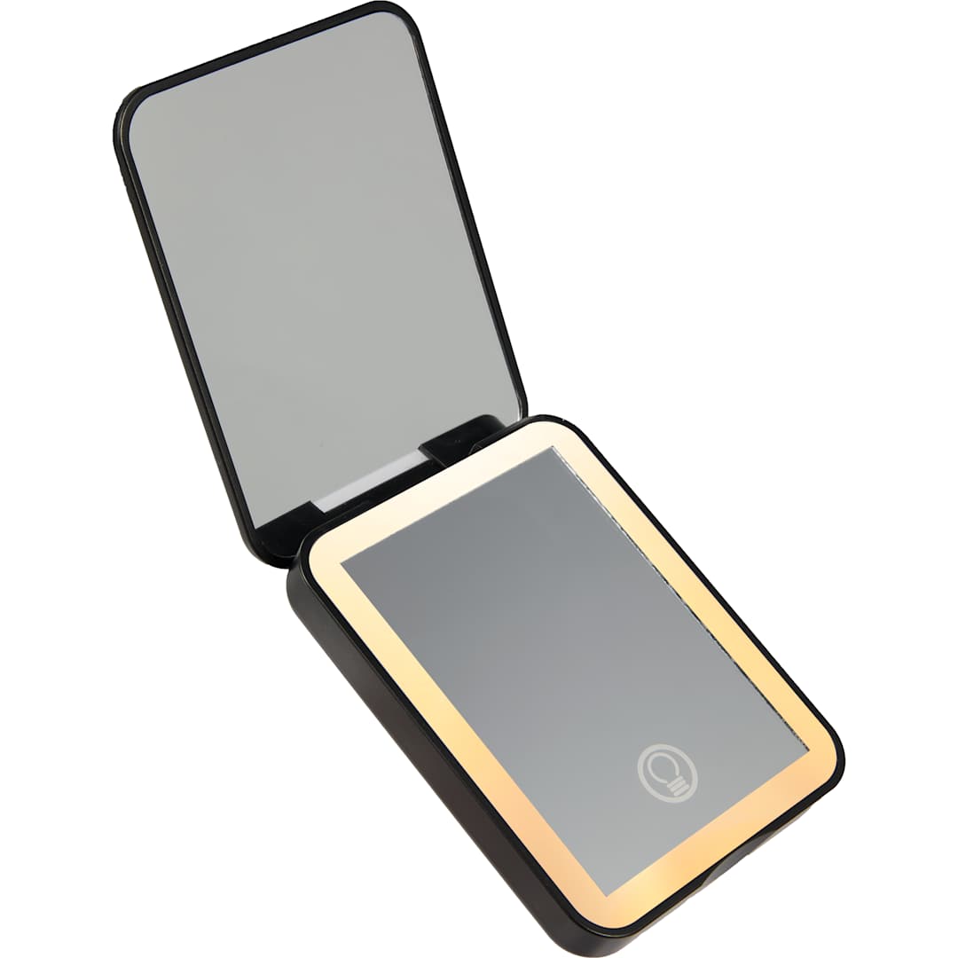 Rechargeable 100% RABS LED Compact Mirror - SM-1409 Black