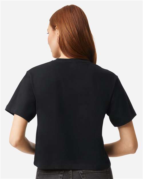 American Apparel Women's Fine Jersey Boxy Tee - 102 - 102A Black