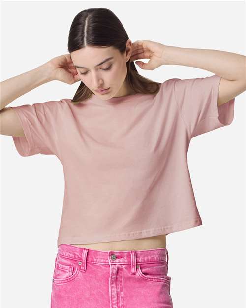 American Apparel Women's Fine Jersey Boxy Tee - 102 - 102A Blush