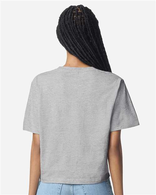American Apparel Women's Fine Jersey Boxy Tee - 102 - 102A Heather Grey