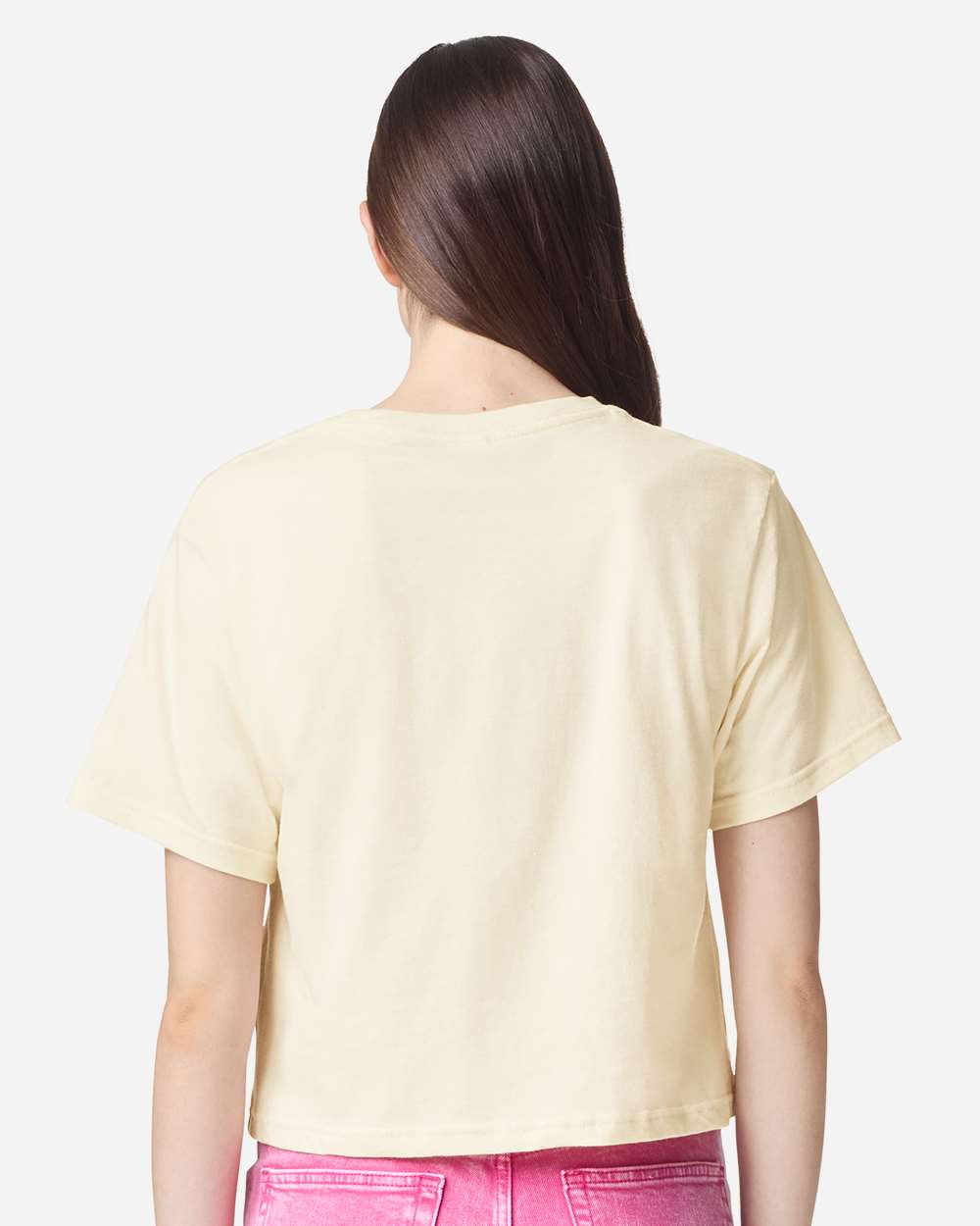 American Apparel Women's Fine Jersey Mid-Length Boxy Tee - 102 - 102A Creme
