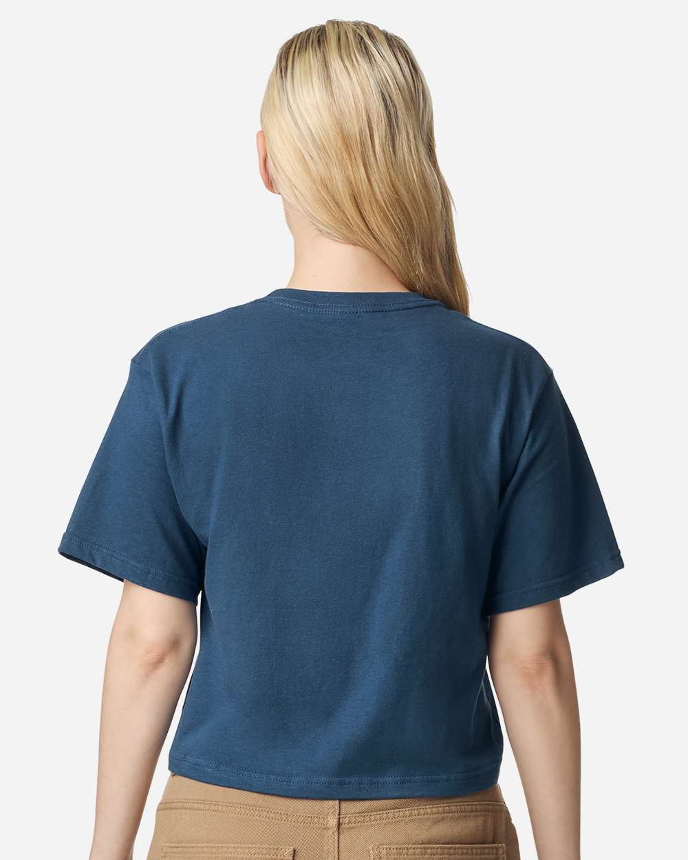 American Apparel Women's Fine Jersey Mid-Length Boxy Tee - 102 - 102A Sea Blue