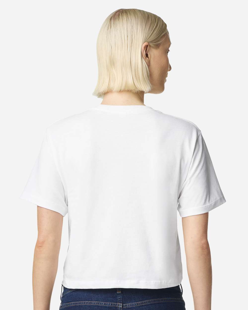 American Apparel Women's Fine Jersey Mid-Length Boxy Tee - 102 - 102A White