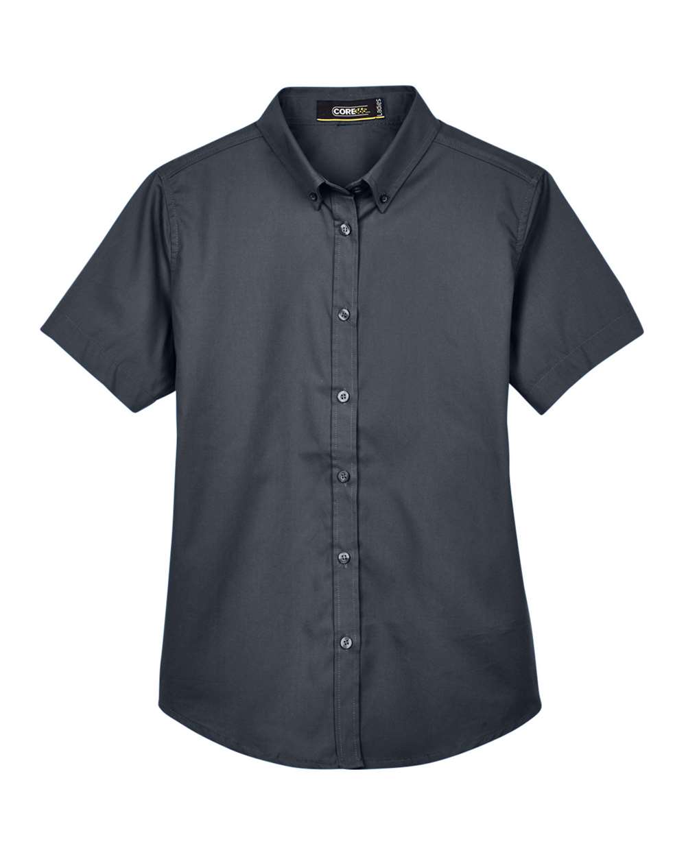 Core365 Women's Optimum Short Sleeve Twill Shirt - 78194 Carbon