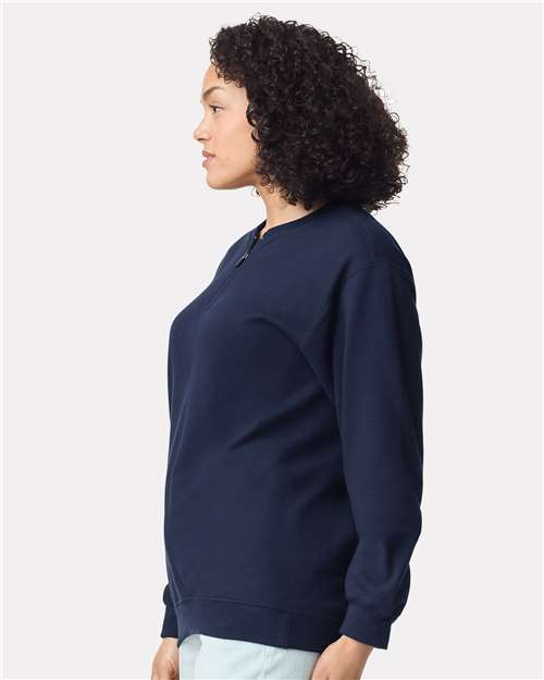 Gildan Unisex Softstyle® Midweight 1/4 Zip Sweatshirt - SF008 Navy