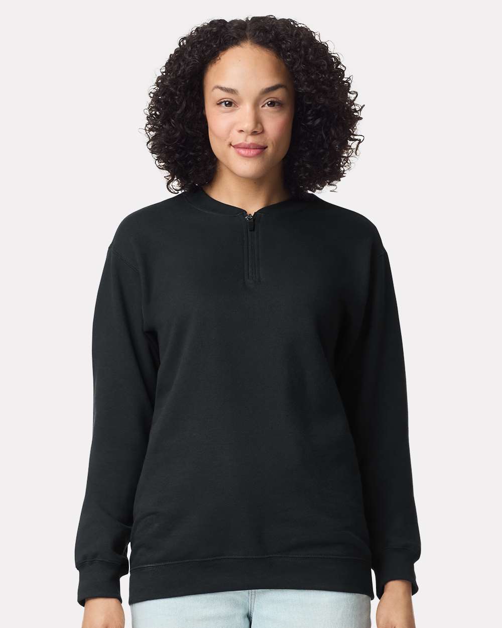 Gildan Unisex Softstyle® Midweight Quarter-Zip Sweatshirt - SF008 Black