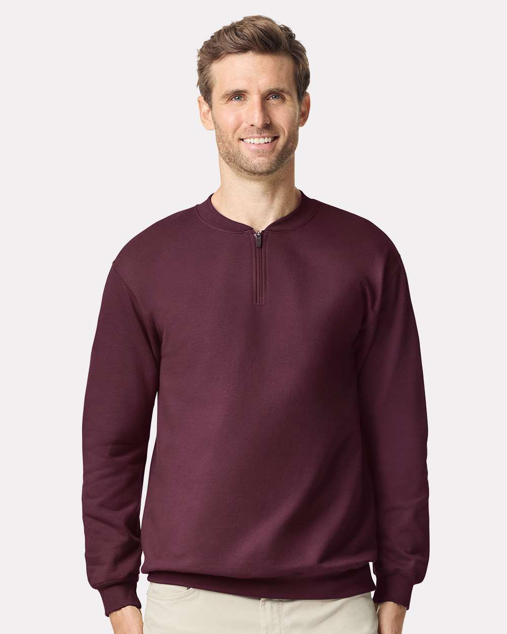 Gildan Unisex Softstyle® Midweight Quarter-Zip Sweatshirt - SF008 Maroon