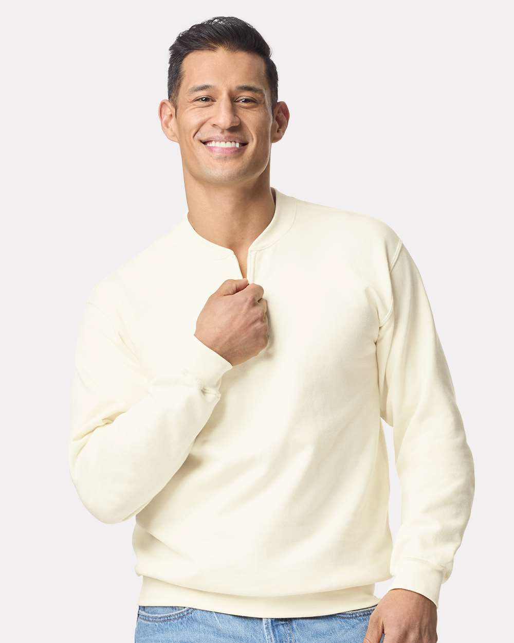 Gildan Unisex Softstyle® Midweight Quarter-Zip Sweatshirt - SF008 Off White