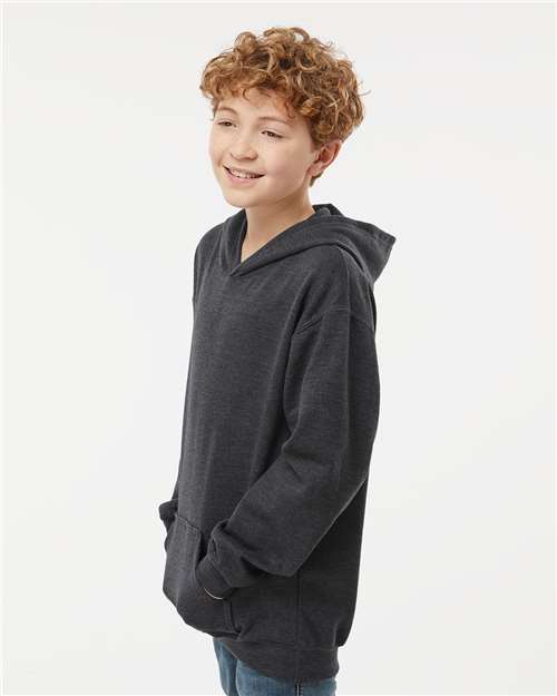 M&O Youth Fleece Pullover Hoodie - 3322 - 3322M Dark Heather