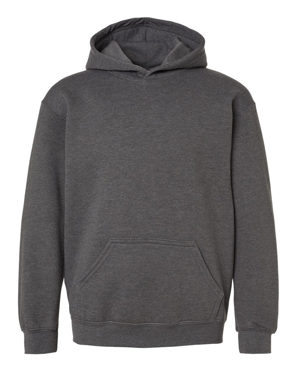M&O Youth Fleece Pullover Hoodie - 3322 - 3322M Heather Charcoal